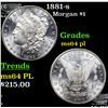 Image 1 : 1881-s Morgan Dollar $1 Grades Choice Unc PL