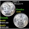 Image 1 : 1883-o Morgan Dollar $1 Grades GEM+ Unc