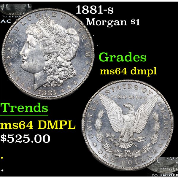 1881-s Morgan Dollar $1 Grades Choice Unc DMPL