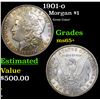 Image 1 : 1901-o Morgan Dollar $1 Grades GEM+ Unc