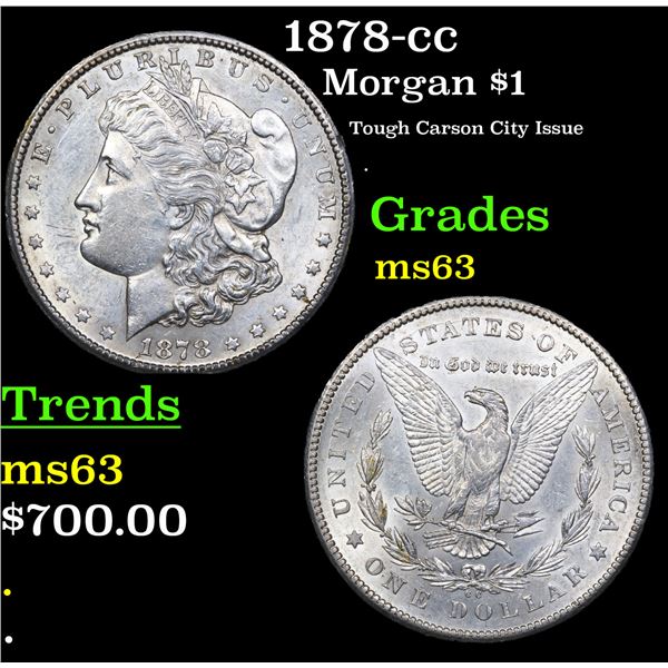 1878-cc Morgan Dollar $1 Grades Select Unc