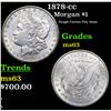 Image 1 : 1878-cc Morgan Dollar $1 Grades Select Unc