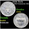 Image 1 : 1936 York Old Commem Half Dollar 50c Grades Choice Unc