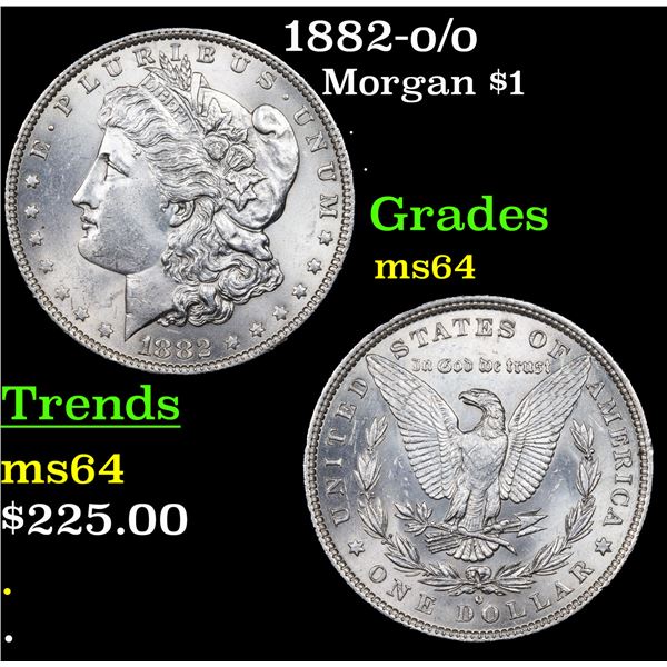 1882-o/o Morgan Dollar $1 Grades Choice Unc