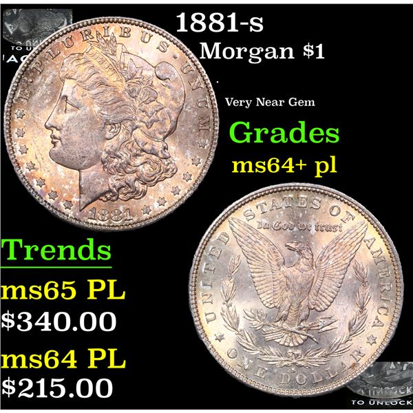 1881-s Morgan Dollar $1 Grades Choice Unc+ PL