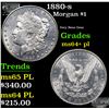 Image 1 : 1880-s Morgan Dollar $1 Grades Choice Unc+ PL