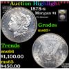 ***Auction Highlight*** 1878-s Morgan Dollar $1 Graded GEM+ Unc By USCG (fc)