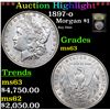Image 1 : ***Auction Highlight*** 1897-o Morgan Dollar $1 Graded Select Unc By USCG (fc)