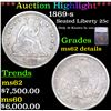 ***Auction Highlight*** 1869-s Seated Liberty Quarter 25c Graded ms62 details BY SEGS (fc)