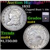 Image 1 : ***Auction Highlight*** 1832 Capped Bust Half Dime 1/2 10c Graded ms64 BY SEGS (fc)
