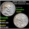 Image 1 : 1918 Lincoln Old Commem Half Dollar 50c Grades Choice+ Unc