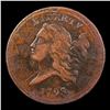 Image 2 : ***Auction Highlight*** 1793 Liberty Cap half cent C-1 B-1 1/2c Graded vf+ By USCG (fc)