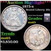 ***Auction Highlight*** 1875-s Twenty Cent Piece 20c Graded ms65 BY SEGS (fc)