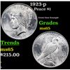 Image 1 : 1923-p Peace Dollar $1 Grades GEM Unc