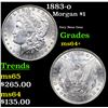 Image 1 : 1883-o Morgan Dollar $1 Grades Choice+ Unc