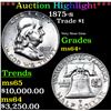 ***Auction Highlight*** 1875-s Trade Dollar $1 Graded ms64+ BY SEGS (fc)