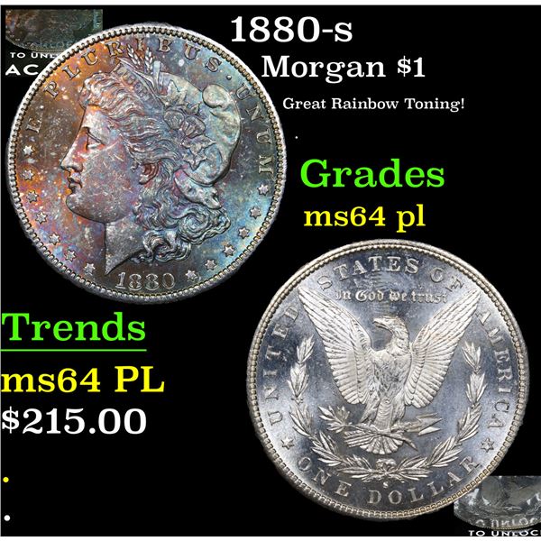 1880-s Morgan Dollar $1 Grades Choice Unc PL