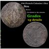 1741 French Colonies 1 Sou  Grades vg details
