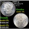 Image 1 : 1883-p Morgan Dollar $1 Grades Select Unc+ PL
