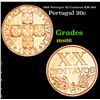 1968 Portugal 20 Centavos KM-584 Grades GEM+ Unc