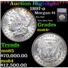 ***Auction Highlight*** 1897-o Morgan Dollar $1 Graded ms64+ BY SEGS (fc)
