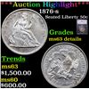 ***Auction Highlight*** 1876-s Seated Half Dollar 50c Graded ms63 details BY SEGS (fc)