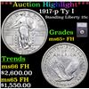 Image 1 : ***Auction Highlight*** 1917-p Ty I Standing Liberty Quarter 25c Graded ms65+ FH BY SEGS (fc)