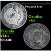 1842A Prussia (German States) 1/6 Thaler KM-436.1 Grades vf++