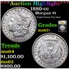 Image 1 : ***Auction Highlight*** 1880-cc Morgan Dollar $1 Graded Select+ Unc BY USCG (fc)