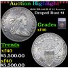 ***Auction Highlight*** 1800 Draped Bust Dollar BB-196/B-17 12 Arrows $1 Graded xf40 BY SEGS (fc)