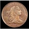 Image 2 : ***Auction Highlight*** 1806 Large 6, Stems C-4 Draped Bust Half Cent Near TOP POP! 1/2c Graded ms63