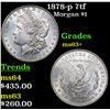 Image 1 : 1878-p 7tf Morgan Dollar $1 Grades Select+ Unc