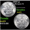 Image 1 : 1897-p Morgan Dollar $1 Grades GEM Unc