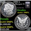 Image 1 : 1881-s Morgan Dollar $1 Graded ms64+ DMPL BY SEGS