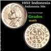 Image 1 : 1952 Indonesia 50 Sen KM-9 Grades GEM Unc
