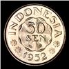 Image 3 : 1952 Indonesia 50 Sen KM-9 Grades GEM Unc