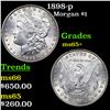 Image 1 : 1898-p Morgan Dollar $1 Grades GEM+ Unc