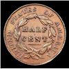Image 3 : 1828 13 Stars Classic Head half cent C-3 1/2c Graded au58 BY SEGS