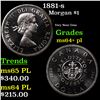 Image 1 : 1881-s Morgan Dollar $1 Grades Choice Unc+ PL