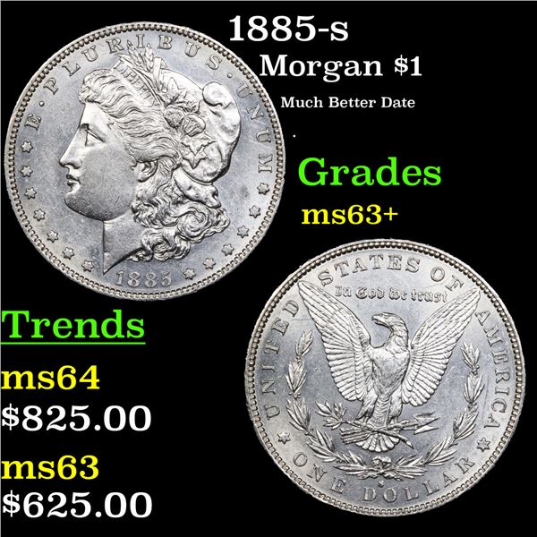 1885-s Morgan Dollar $1 Grades Select+ Unc