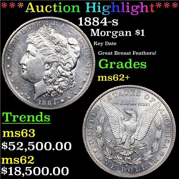***Auction Highlight*** 1884-s Morgan Dollar $1 Graded Select Unc By USCG (fc)