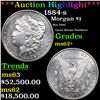 Image 1 : ***Auction Highlight*** 1884-s Morgan Dollar $1 Graded Select Unc By USCG (fc)