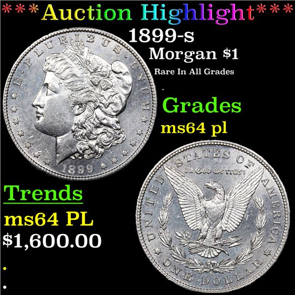 ***Auction Highlight*** 1899-s Morgan Dollar $1 Graded Choice Unc PL By USCG (fc)