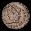 Image 2 : ***Auction Highlight*** 1810 Classic Head Large Cent Mint Error 1c Graded au55 BY SEGS (fc)