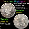 Image 1 : Proof ***Auction Highlight*** 1868 Pattern Dime 10c TOP POP! Graded Gem Proof Red BY USCG (fc)
