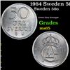 1964 Sweden 50 Ore KM-837 Grades GEM Unc