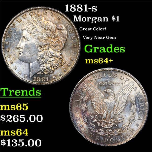 1881-s Morgan Dollar $1 Grades Choice+ Unc