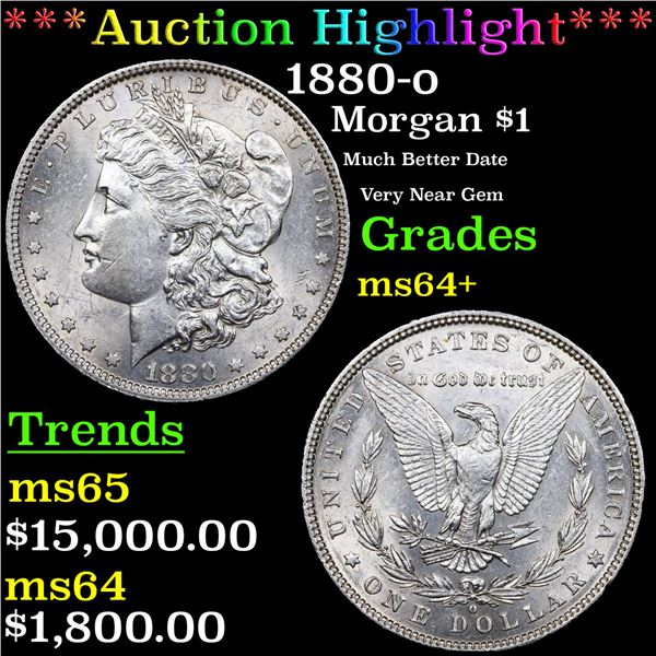 ***Auction Highlight*** 1880-o Morgan Dollar $1 Graded Choice+ Unc By USCG (fc)