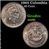 1965 Colombia 20 Centavos KM-224 Grades GEM+ Unc