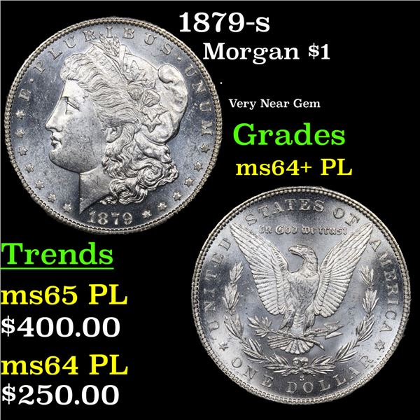 1879-s Morgan Dollar $1 Grades Choice Unc+ PL